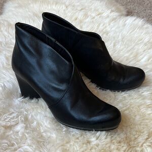 Audley London Black Leather Ankle Boots